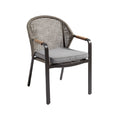 Modern Woven Patio Chair with Cushion and Aluminum Frame